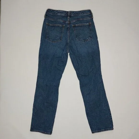 Universal Thread Womens Jeans 6/28R High Rise Slim Straight Distressed Denim - Picture 12 of 16